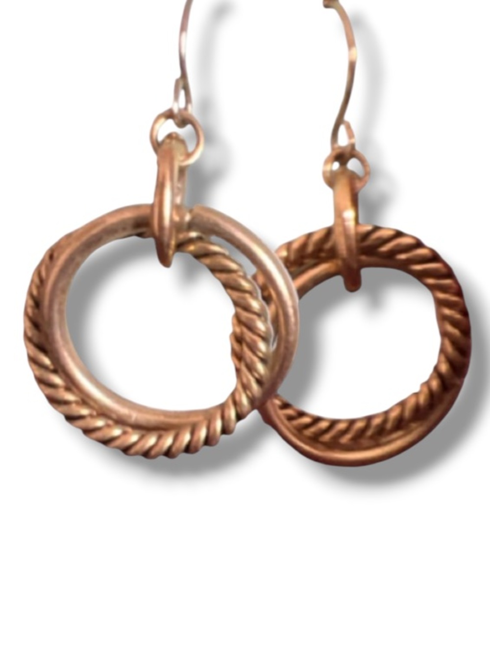 Danielle Nicole Women’s Round Double Circle Gold Plated Twisted Loop Earrings